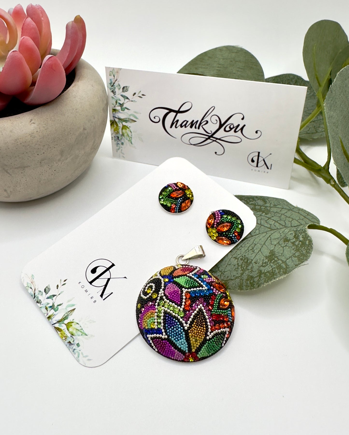 Pendant - Circle -Flower