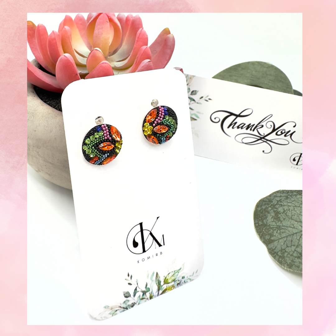 Earrings- Circle Flower
