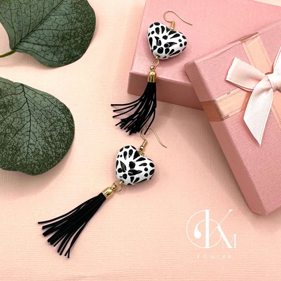 Earrings-Black Talavera
