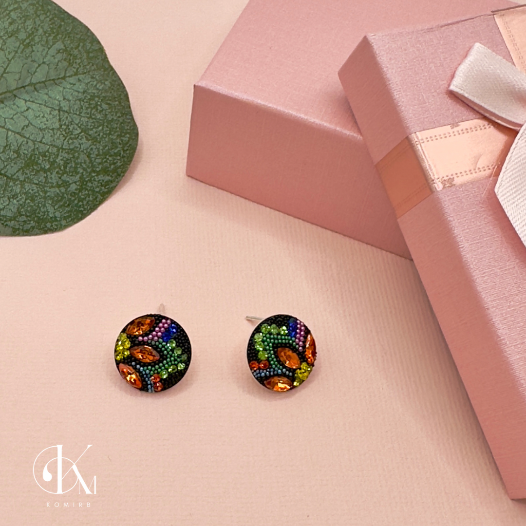 Earrings- Circle Flower