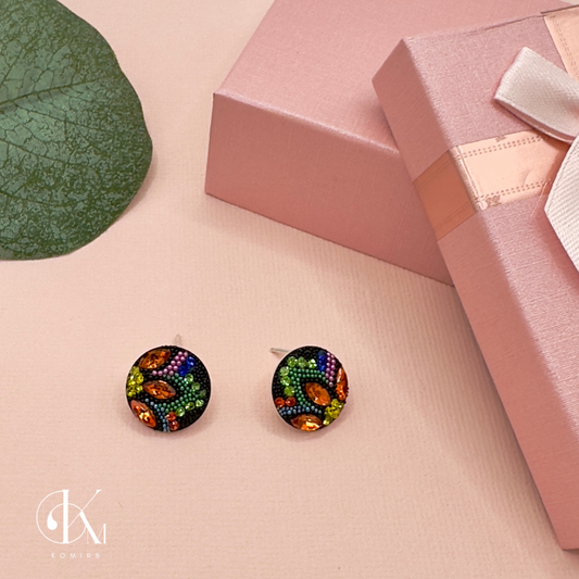 Earrings- Circle Flower
