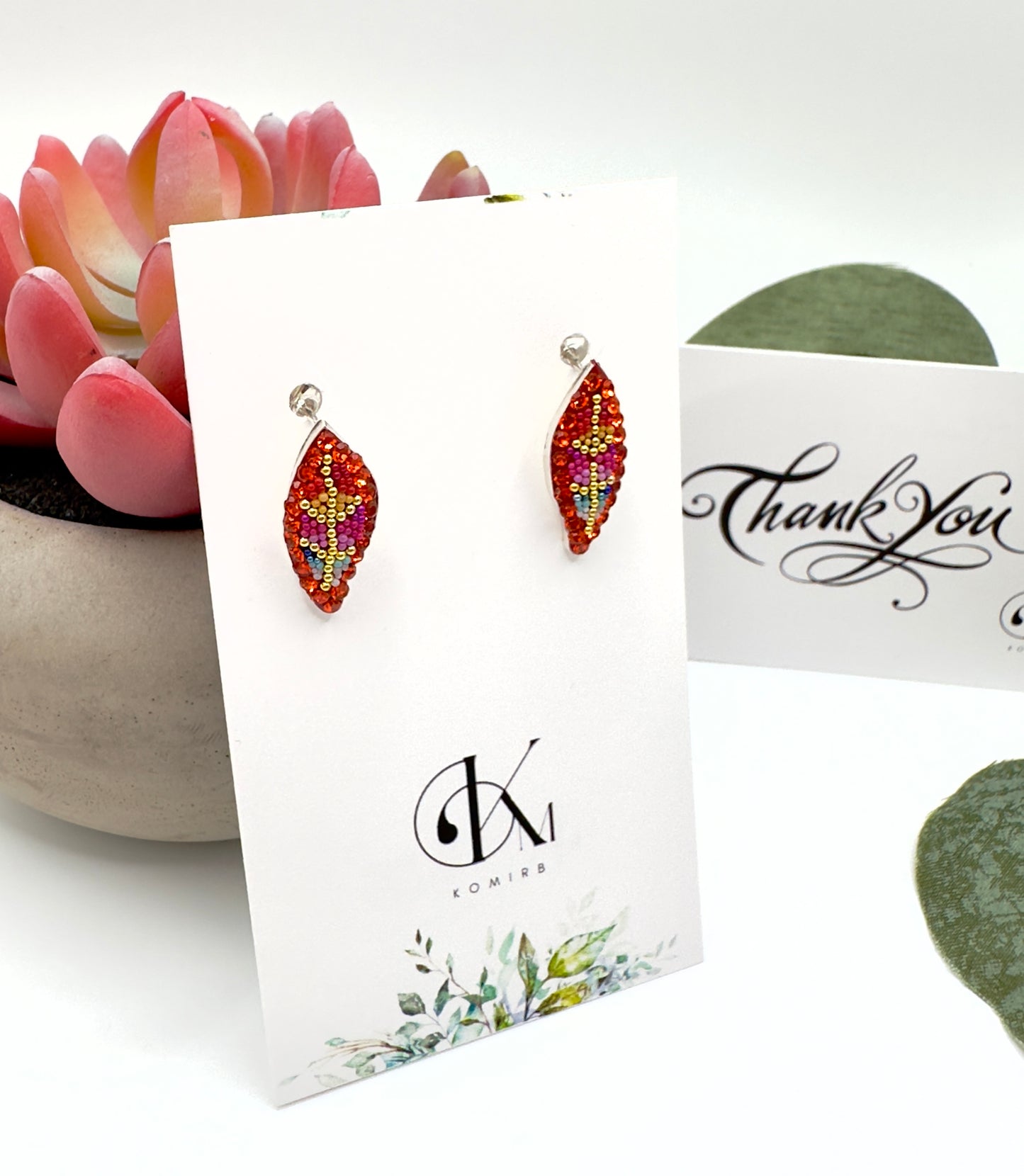 Earrings- Red Seed