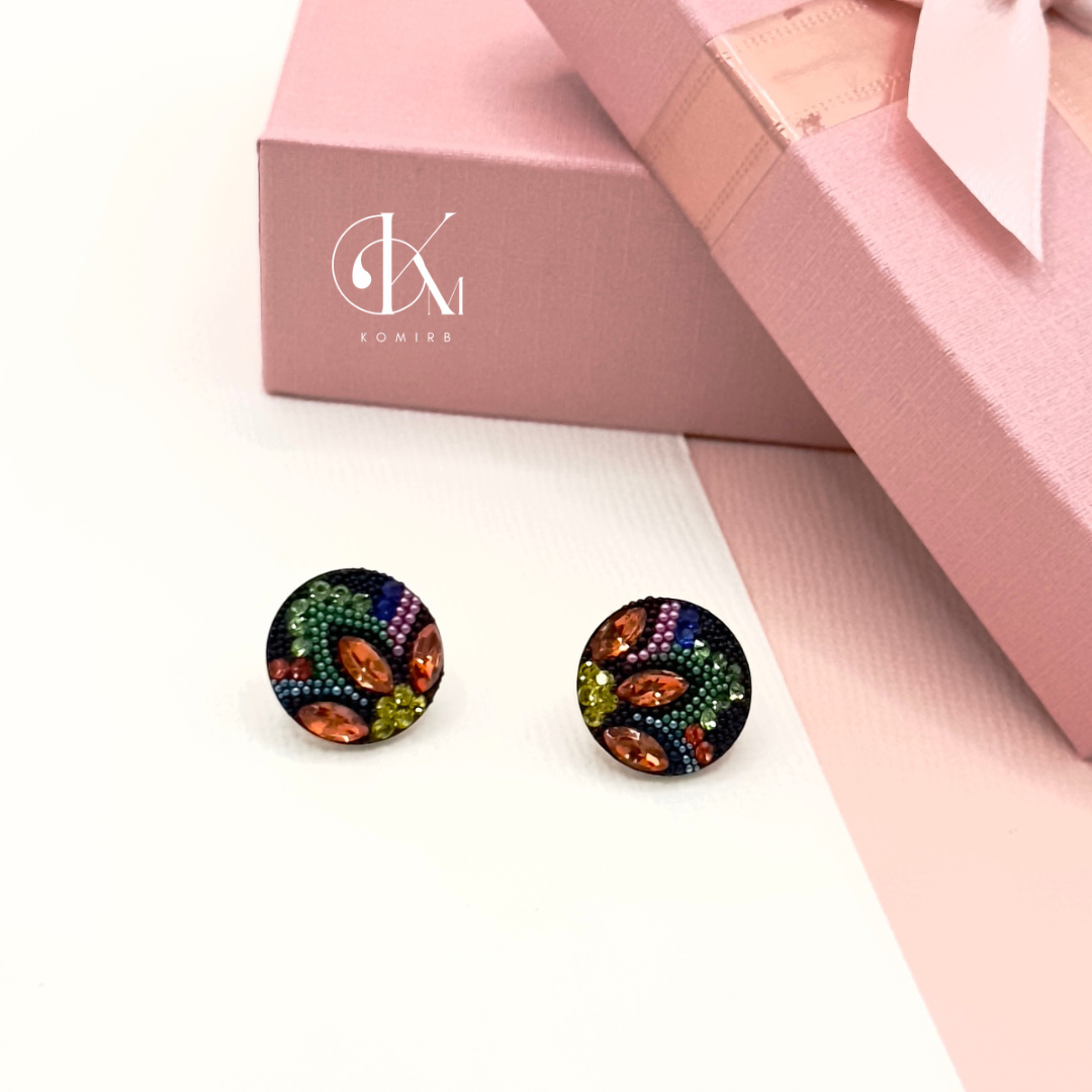 Earrings- Circle Flower
