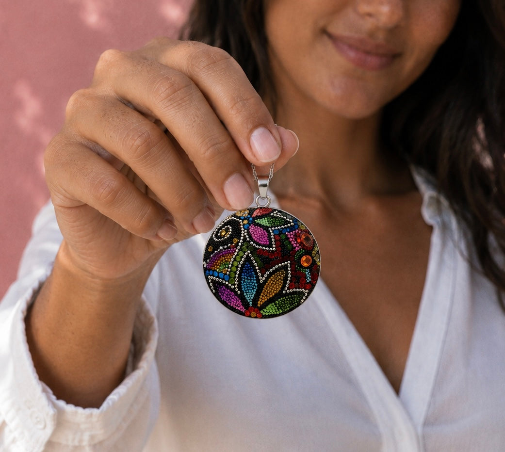 Pendant - Circle -Flower