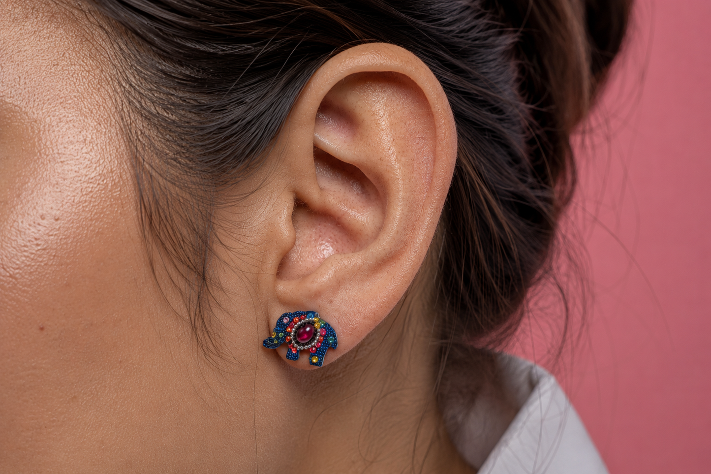 Earrings- Blue Elephant