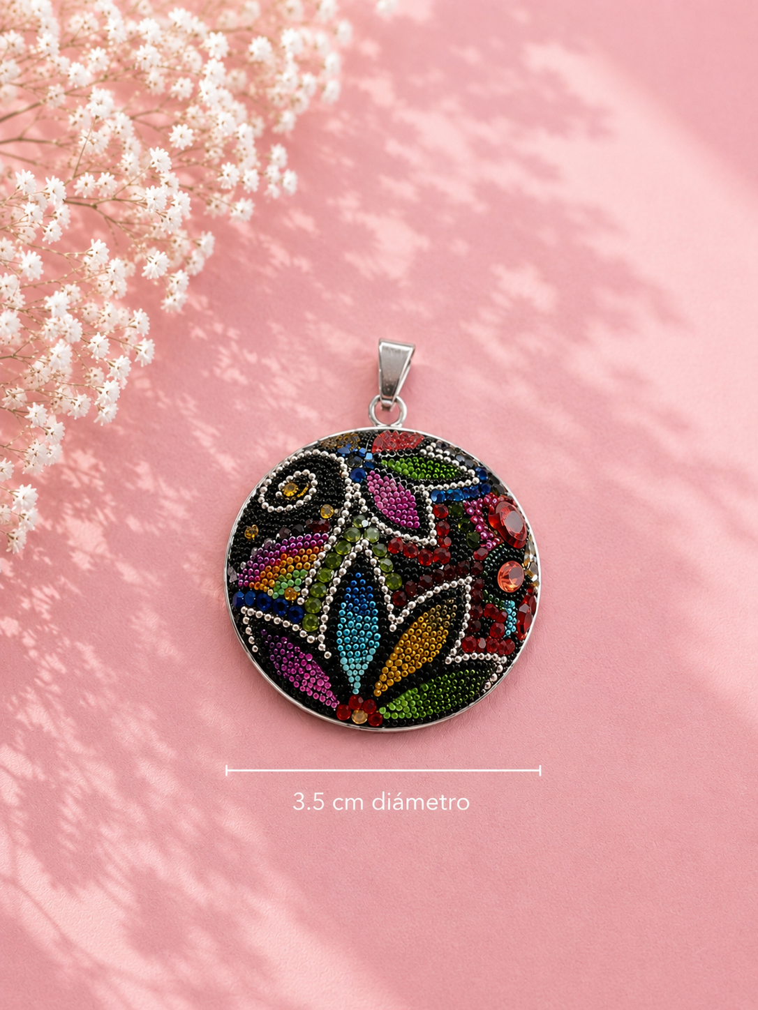 Pendant - Circle -Flower