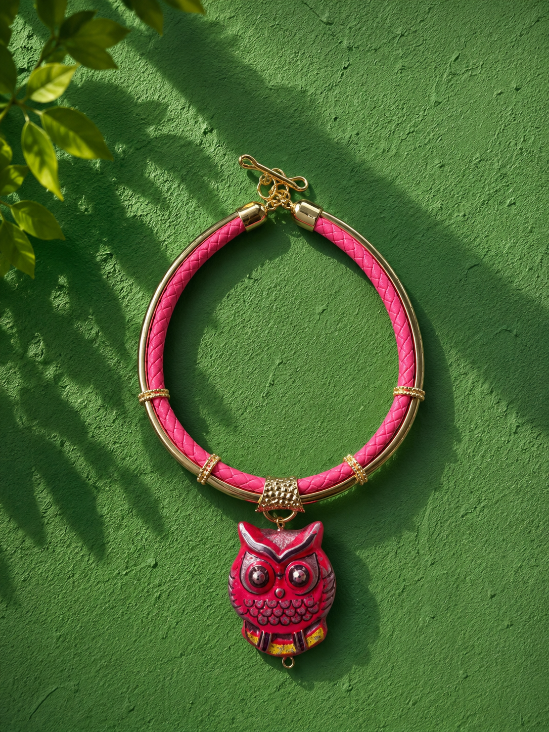 Necklace- Pink Owl
